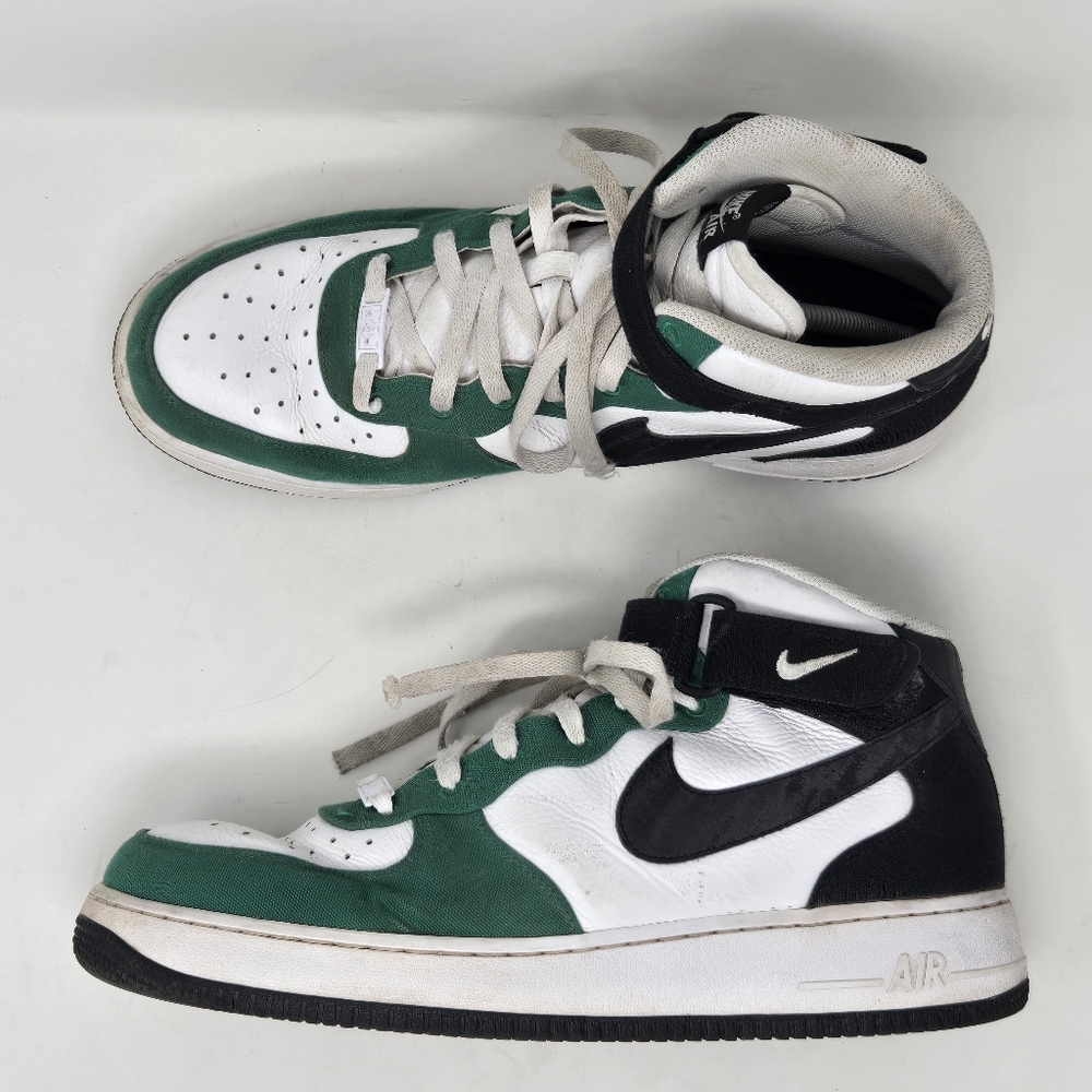 Nike Air Force 1 High Mid By You Green White Mens Size 12.5 Shoes DZ3640-900